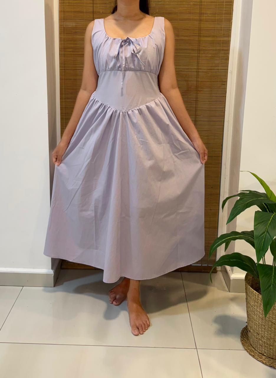 Puff Sleeve Gathered Tiered Long Dress - Image 2