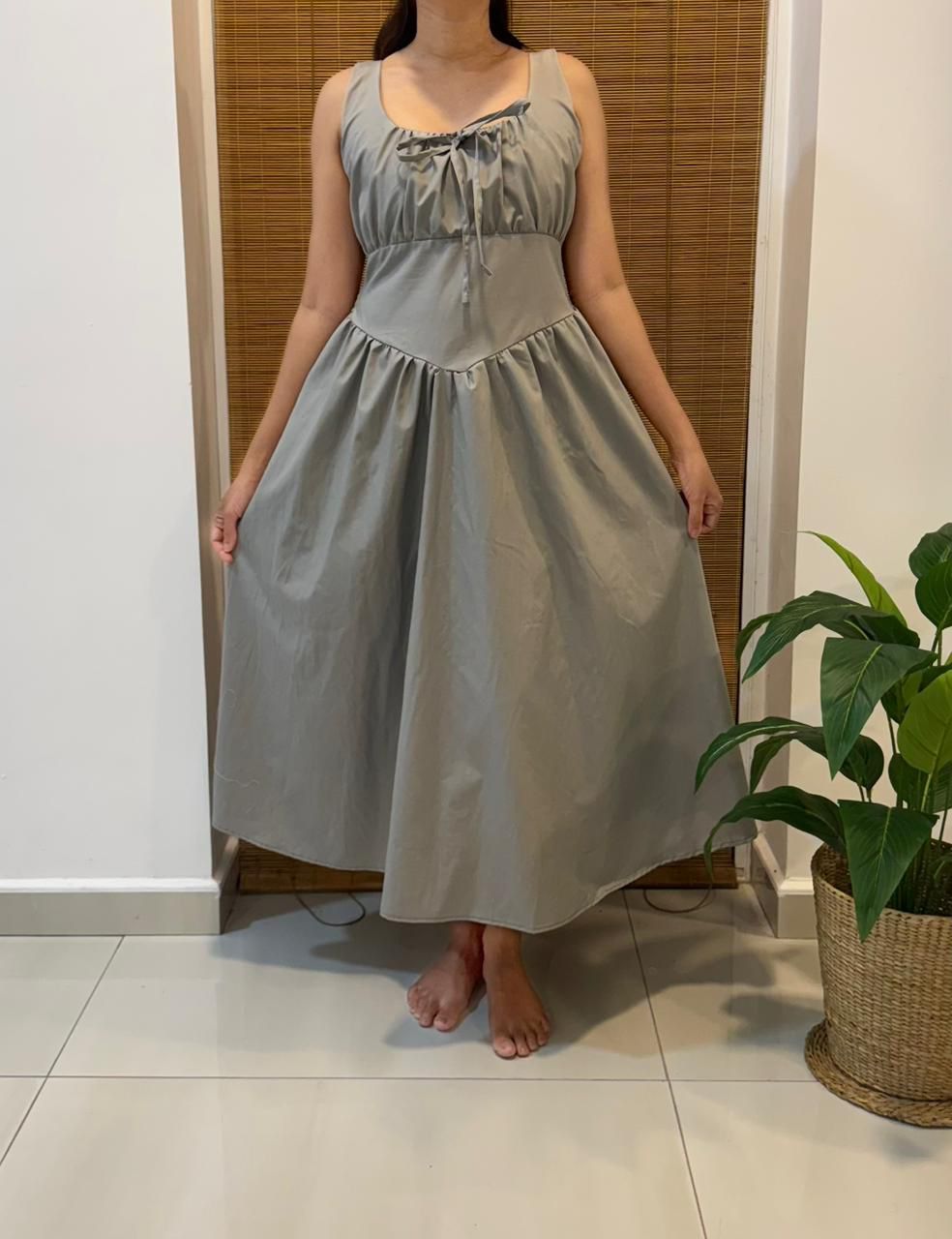 Puff Sleeve Gathered Tiered Long Dress - Image 6