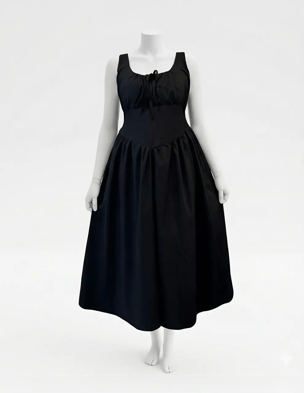 Puff Sleeve Gathered Tiered Long Dress